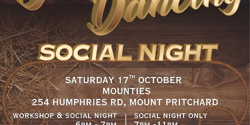 Line Dancing Social Night & Workshop at Mounties