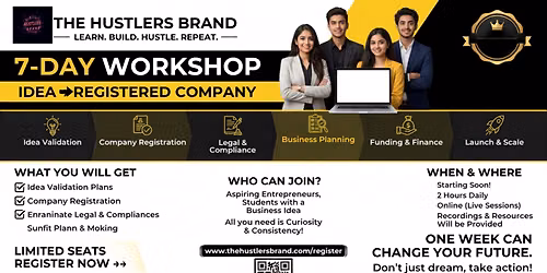 Idea to Registered Company 7 days Workshop