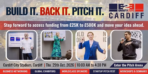 Cardiff B2B Growth Expo 2026 | Join Us As Investor's Pitch Fest At Premier B2B Show