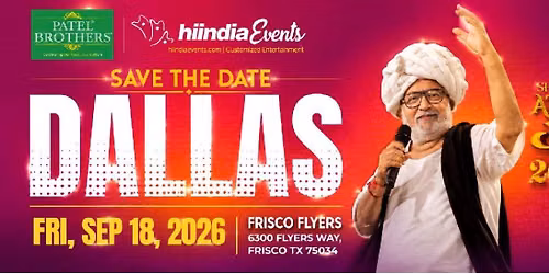 Shri Atul Purohit Garba in Dallas on Sep 18, 2026
