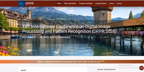 16th International Conference on Digital Image Processing and Pattern Recognition (DPPR 2026)