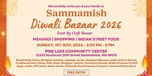 Sammamish Diwali Bazaar 2026