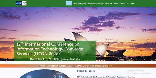 12th International Conference on Information Technology Converge Services (ITCON 2026)