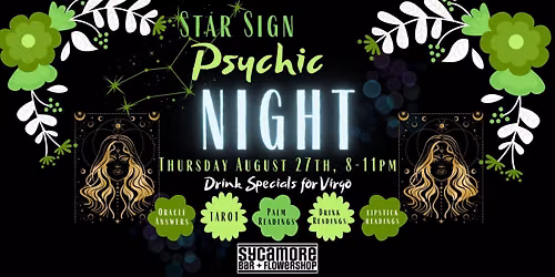 Star Sign Psychic Night at Sycamore Brooklyn