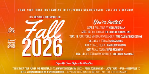 U.S. Kids Golf Greenville SC Tour