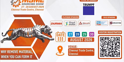 MF INDIA 2026 - FIRST METAL FORMING SHOW IN CHENNAI