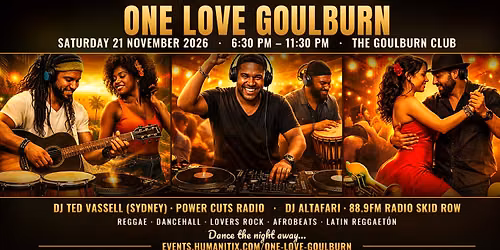 One Love Goulburn \u2014 Reggae, Roots, Reggaet\u00f3n & Afrobeats