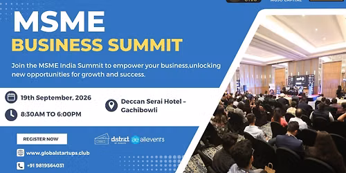 MSME Business Summit 2026 | Hyderabad