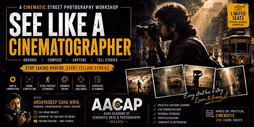 See Like a Cinematographer -  A Cinematic Street Photography Workshop by Arghyadeep Saha Wrik