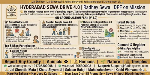 Hyderabad Sewa Drive 4.0 | Transforming Devotion into Responsibility | Radhey Sewa | DPF on Mission