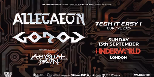 ALLEGAEON x GOROD at The Underworld - London