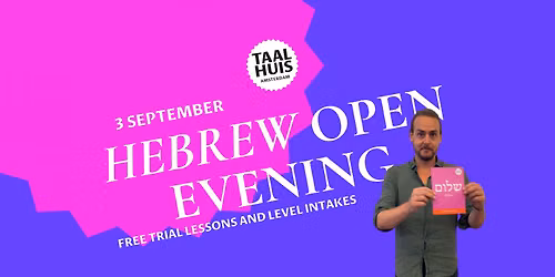 Hebrew Open Evening - Learn Hebrew at Taalhuis Amsterdam