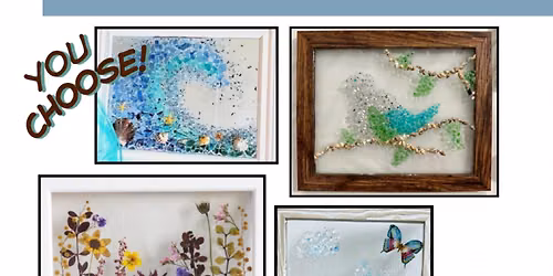 Pressed Flower & Crushed Glass in Resin Frames