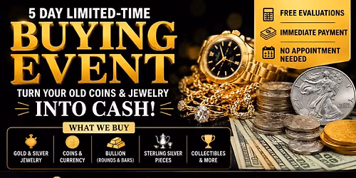 PGS Gold & Coin Roadshow Buying Event \u2013 Roseville