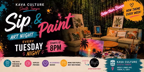 Sip & Paint Art Night at Kava Culture South Tampa