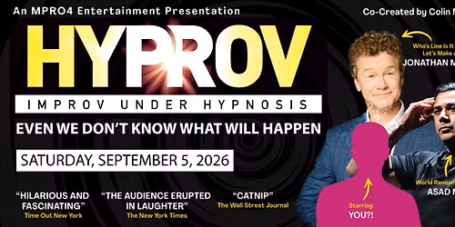 Hyprov: Improv Under Hypnosis Comedy Show