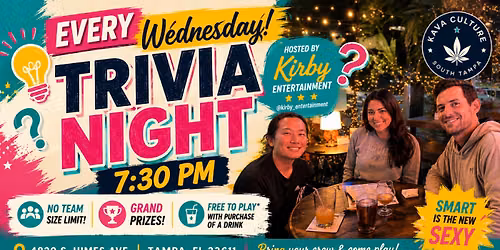 Wednesday Night Trivia Hosted by Kirby Entertainment