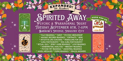 Spirited Away Psychic & Paranormal Night Expanded! 20+ Readers!