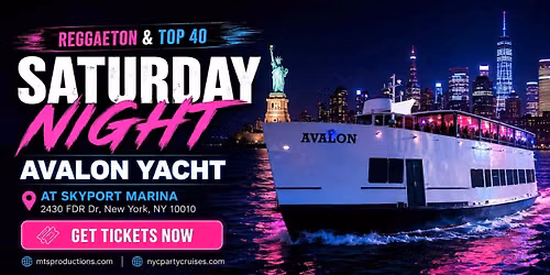 Reggaeton Boat Party NYC | Avalon Yacht at Skyport Marina