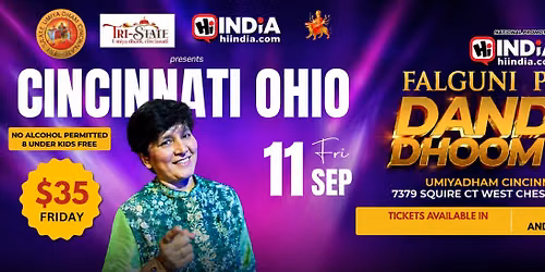 Falguni Pathak Dandiya Dhoom in Ohio on Sep 11, 2026