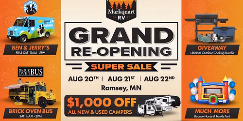 Markquart RV - Ramsey's Grand Re-Opening Super Sale