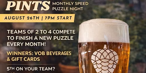 Puzzles & Pints: Speed Puzzle Night at Vaulted Oak Brewing