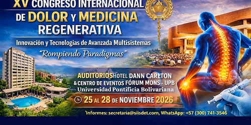 15 th International Congress on Pain and Regenerative Medicine \u2013 ICPRM\u00a9 2026
