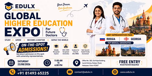 EDULX Global Higher Education Expo 2026 \u2013 For Future Doctors