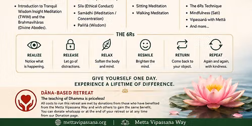 Metta Vipassana One Day Retreat -  Chennai -  12 September 2026