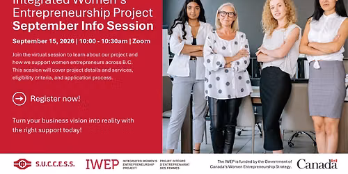 Integrated Women\u2019s Entrepreneurship Project - September Info Session