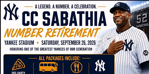 CC Sabathia Number Retirement Yankee Experience