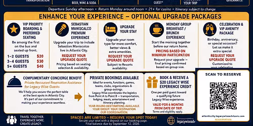 Legacy Wise Atlantic City Overnight Experience \u2014 Sept. 20\u201321, 2026