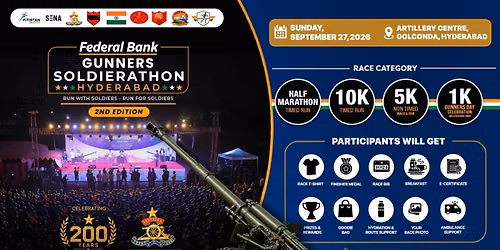 Federal Bank Gunners Soldierathon Hyderabad 2nd Edition