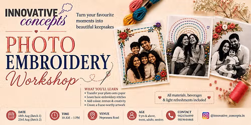 Photo Embroidery Workshop