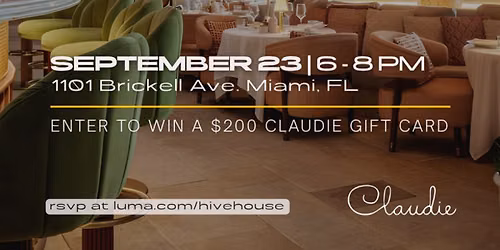 Hive House Presents: The Room at Claudie