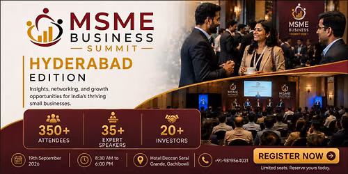 MSME Business Summit 2026 | Hyderabad