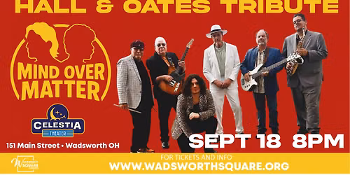 Mind Over Matter - The Hall & Oates Tribute Show