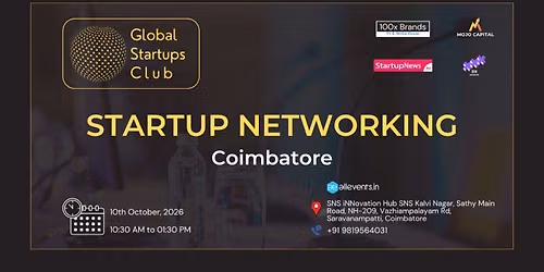 GLOBAL STARTUPS CLUB l STARTUP NETWORKING COIMBATORE 2026
