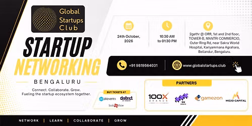 GLOBAL STARTUPS CLUB l STARTUP NETWORKING BENGALURU 2026
