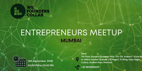 Entrepreneurs Meetup by We Founders Collab Mumbai 2026