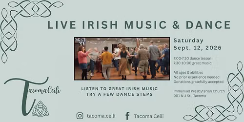 Live Irish Music & Dance to Invigorate your Autumn!