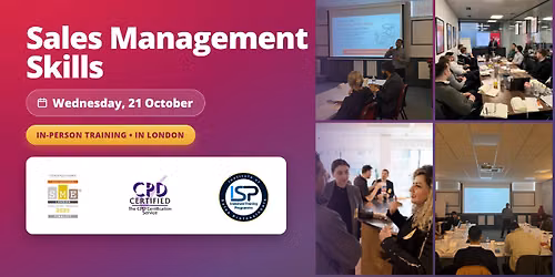 Sales Management Skills: 1-Day In-Person Sales Training in London