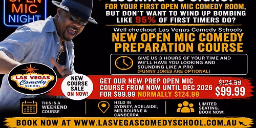 Open Mic Comedy Prep Course Las Vegas Comedy Schools Surry Hills, Sydney