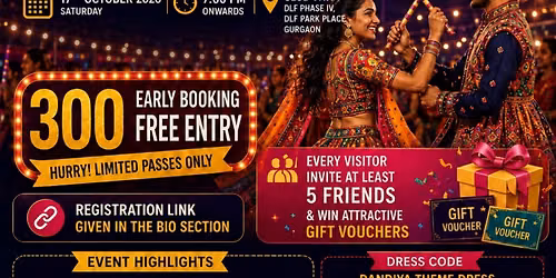 DANDIYA \u2014 THE GARBA NIGHT @Club Vita Gurgaon DLF Ph V