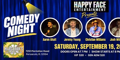 Happy Face Entertainment presents Live Comedy at Margarita's Fusion!