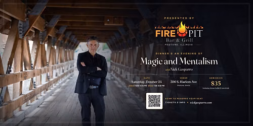 Dinner, Magic & Mentalism @ Fire Pit Bar & Grill Peotone