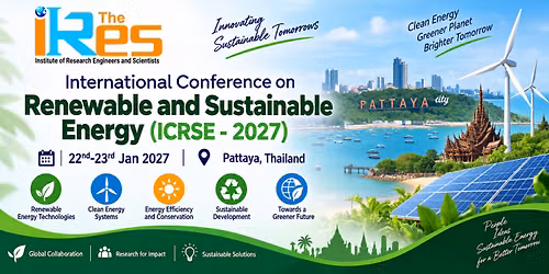International Conference on Renewable and Sustainable Energy (ICRSE - 2027) 