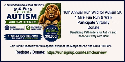 Run Wild for Autism Clearview Team