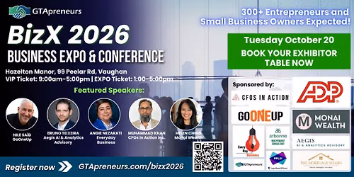GTApreneurs BizX 2026 Business Expo and Conference