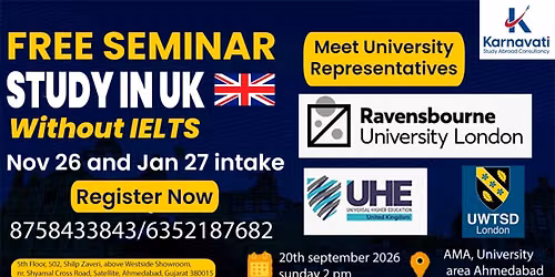 Free Seminar | STUDY IN UK without IELTS